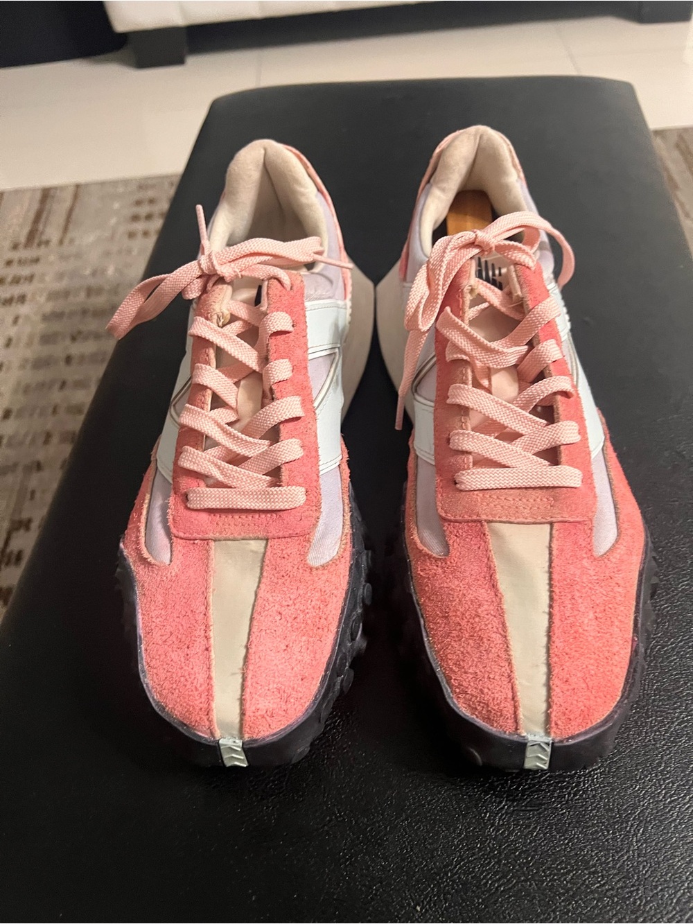 New Balance Peach/Pink Suede Athletic Sneakers XC -72